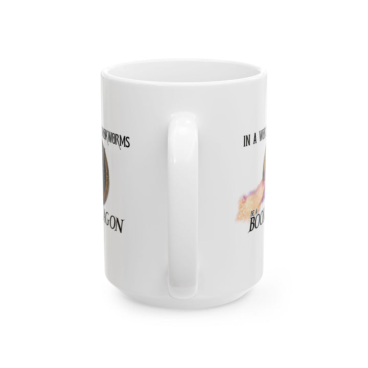 "Book Dragon" Ceramic Mug, (15oz)